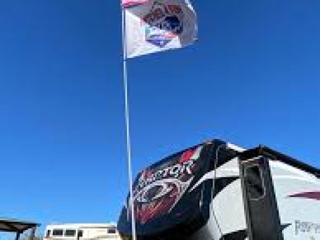Flag Pole Mount for Tiffin Allegro 33AA Without Fixed Ladder